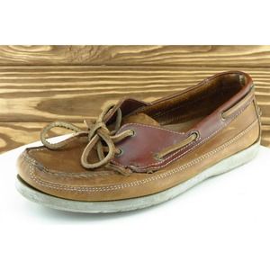 Brown Shoe Size‎ 8 M Brown Boat Shoe Shoes Leather Women Caramel